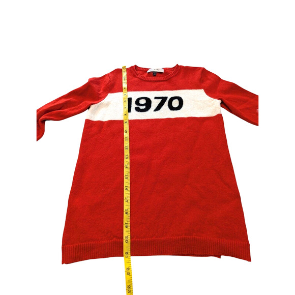 Women’s Bella Freud 1970 Merino Wool Jumper Sweater Top Size XS Red - Picture 6 of 9